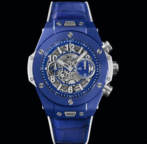 hublot chronograph blue big bang|Hublot big bang bezel.